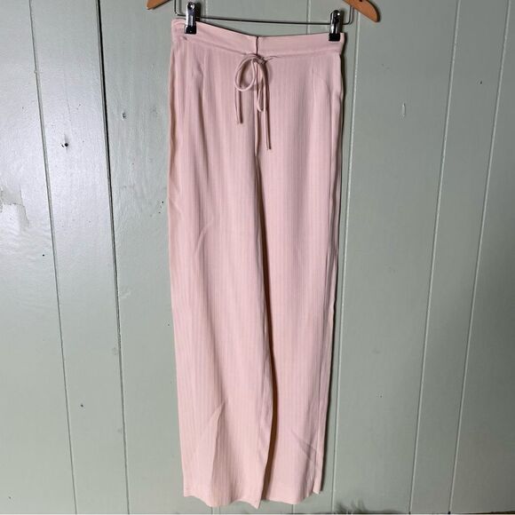 Vtg Giorgio‎ Armani Pants Italy Taupe Straight Leg Trousers Bow Pants 27X30 - Picture 1 of 10